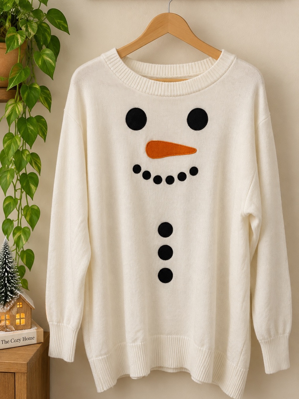 Tipsy Elves Snowman Christmas Sweater Dress Women’s 2X White Ugly Holiday